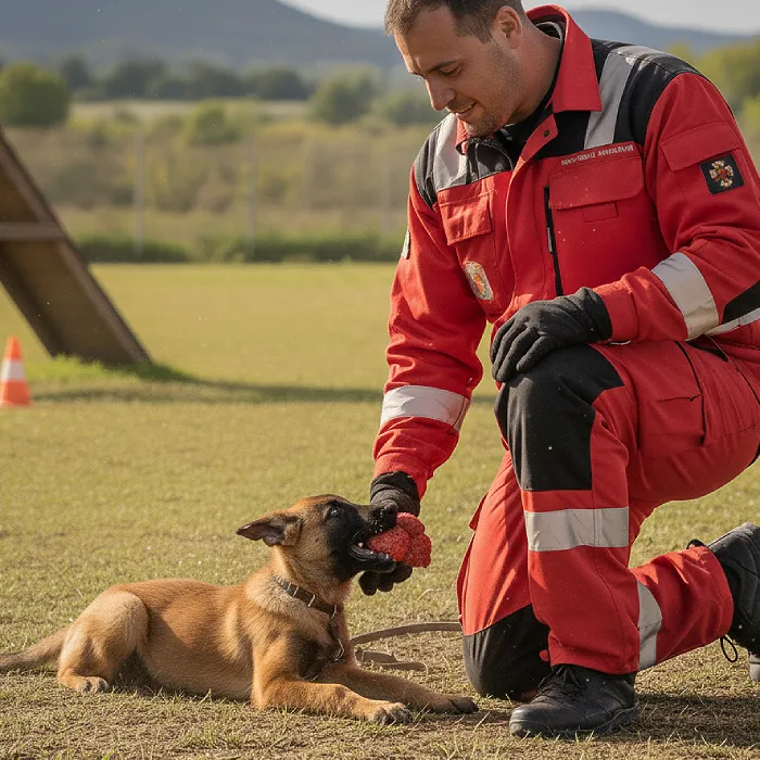 Ejercicio en cachorros. K9 Rescate