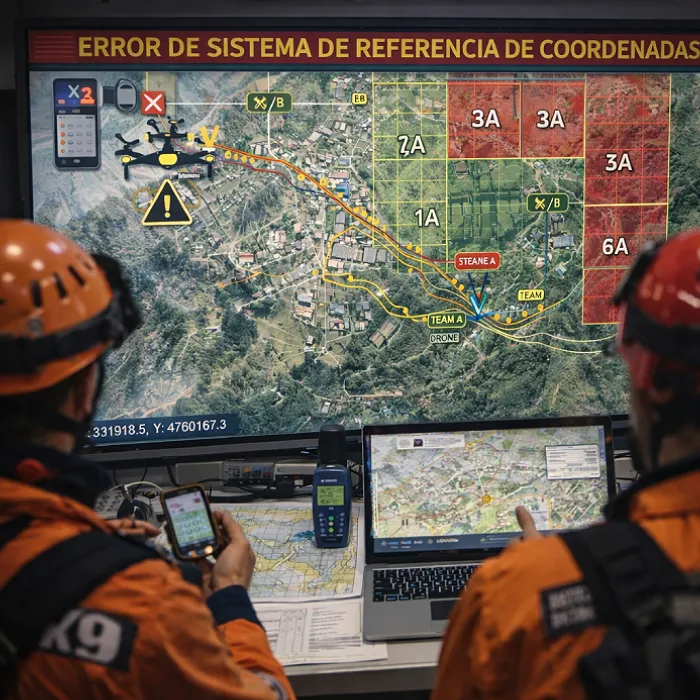 Sistemas de referencia de coordenadas. K9 Rescate